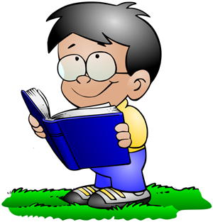 Boy reading a book 