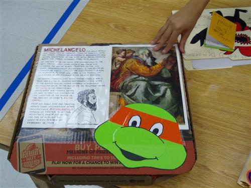 Michelango's pizza box 